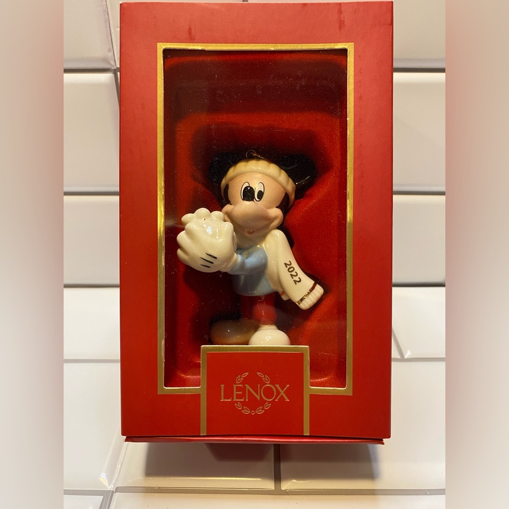 Lenox Disney Mickey Mouse Snow Games 2022 Ornament New in Box / NWT